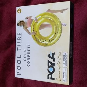 Luxurious Pool Float Gold Confetti Poza 36"X36"X9"